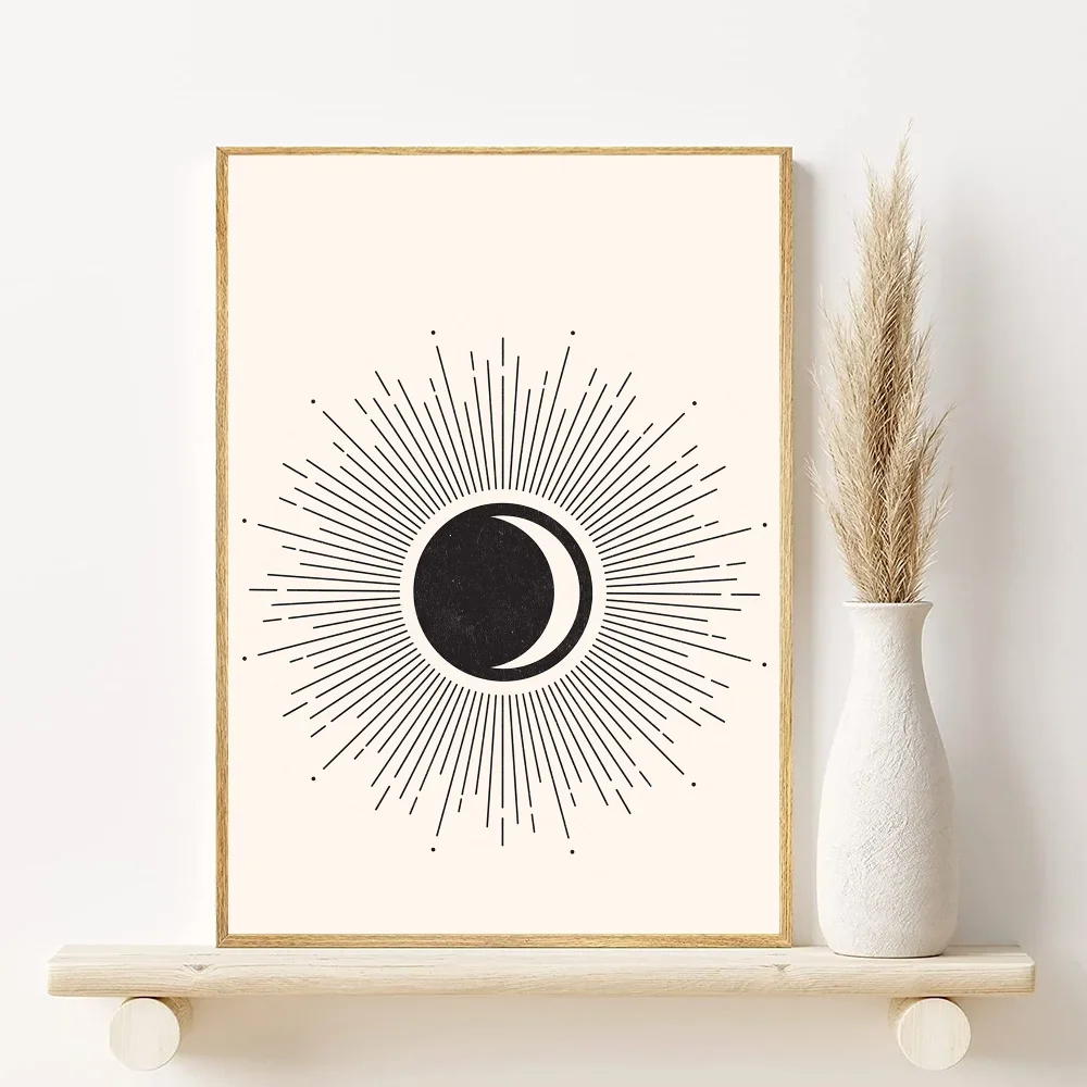 Abstract Bohemian Canvas Wall Art Poster | Aesthetic Home Décor Canvas Wall Art Peaceful Pleasures Health and Wellness 17 50x70cm