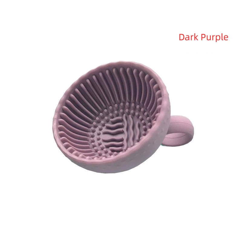Non-Slip Silicone Makeup Brush Cleaning Bowl & Scrubber