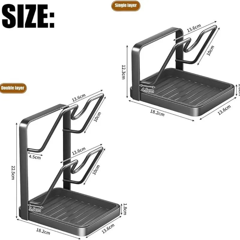 Kitchen Counter Organizer – Pot Lid, Cutting Board & Plate Rack
