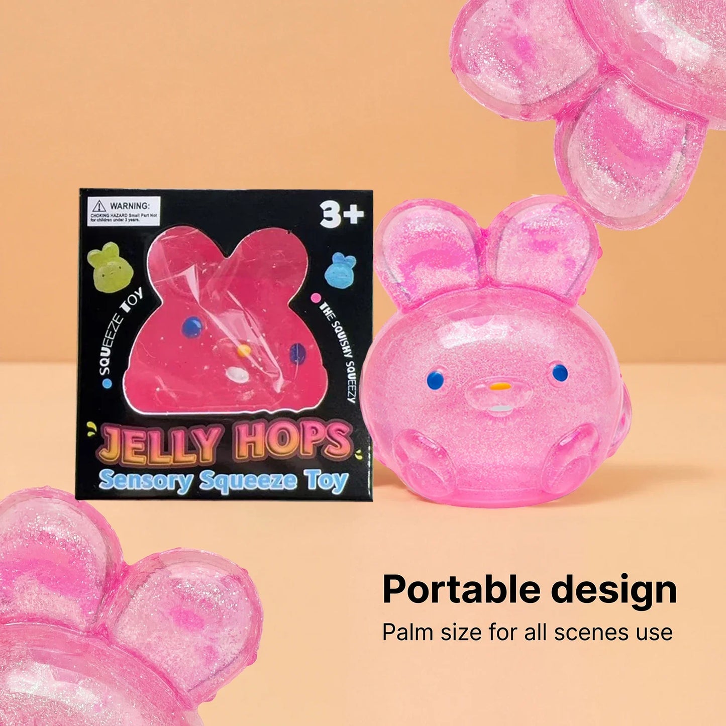 Jelly Rabbit Squishy Sensory Squeeze Toy | Slow Rebound Fun