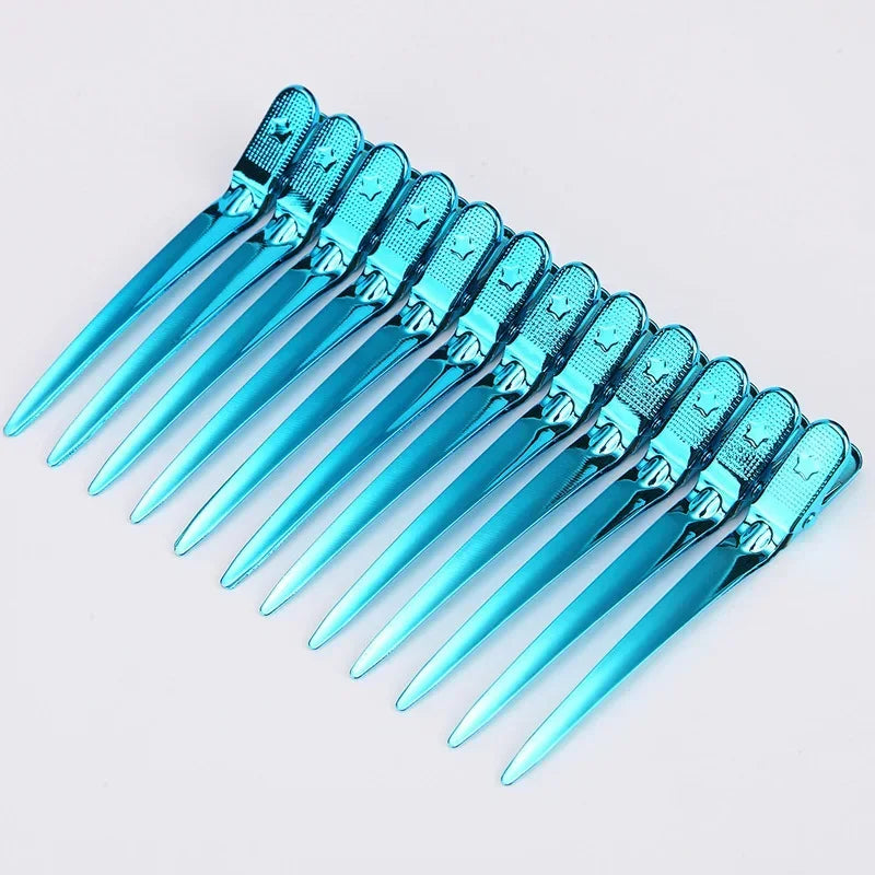 Sectioning Hair Styling Tools, 12pcs/Set, Flat Duck Mouth Hair Clamps, Hairdressing Cutting, Hairpin Holding, Hair Styling Clip Peaceful Pleasures Health and Wellness