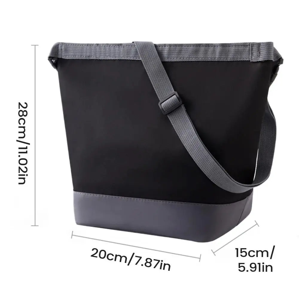 Roll Top Insulated Lunch Box Cooler Bag Leakproof Food Container for Work School Outdoor Camping picnic Leakproof Food Container Peaceful Pleasures Health and Wellness Black