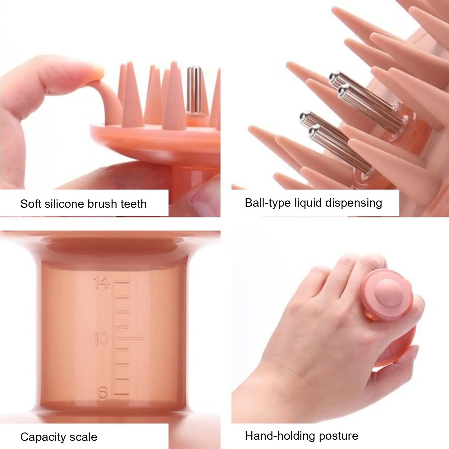Silicone Scalp Massager & Hair Oil Applicator Comb