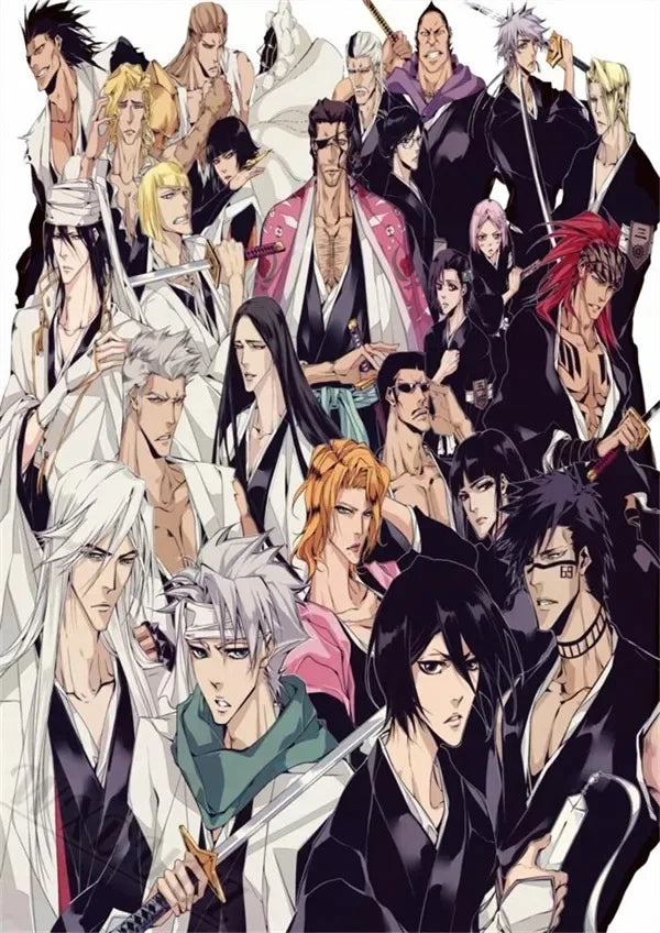 Japan Cartoon Anime Figure Bleach Comic Canvas Painting Posters and Prints Wall Art Pictures for Living Room Decoration Peaceful Pleasures Health and Wellness