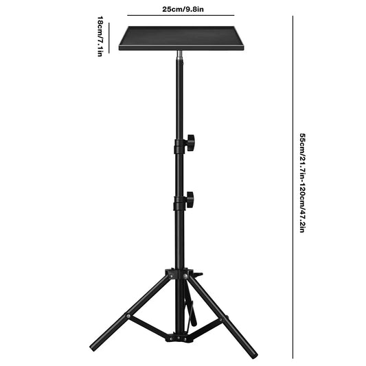 Projectors Tray 1/4inch Thread Tripod Tray Height Adjustable DJ Equipment Holder Telescopic Rod Standing for Laptop DSLR Camera Peaceful Pleasures Health and Wellness