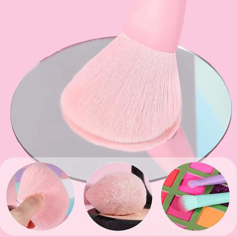 17pcs Rainbow Makeup Brushes Macaron Blush Brush Highlighter Brush Loose Powder Brush Eyeshadow Brush With Gift Box Gift for Gir Peaceful Pleasures Health and Wellness