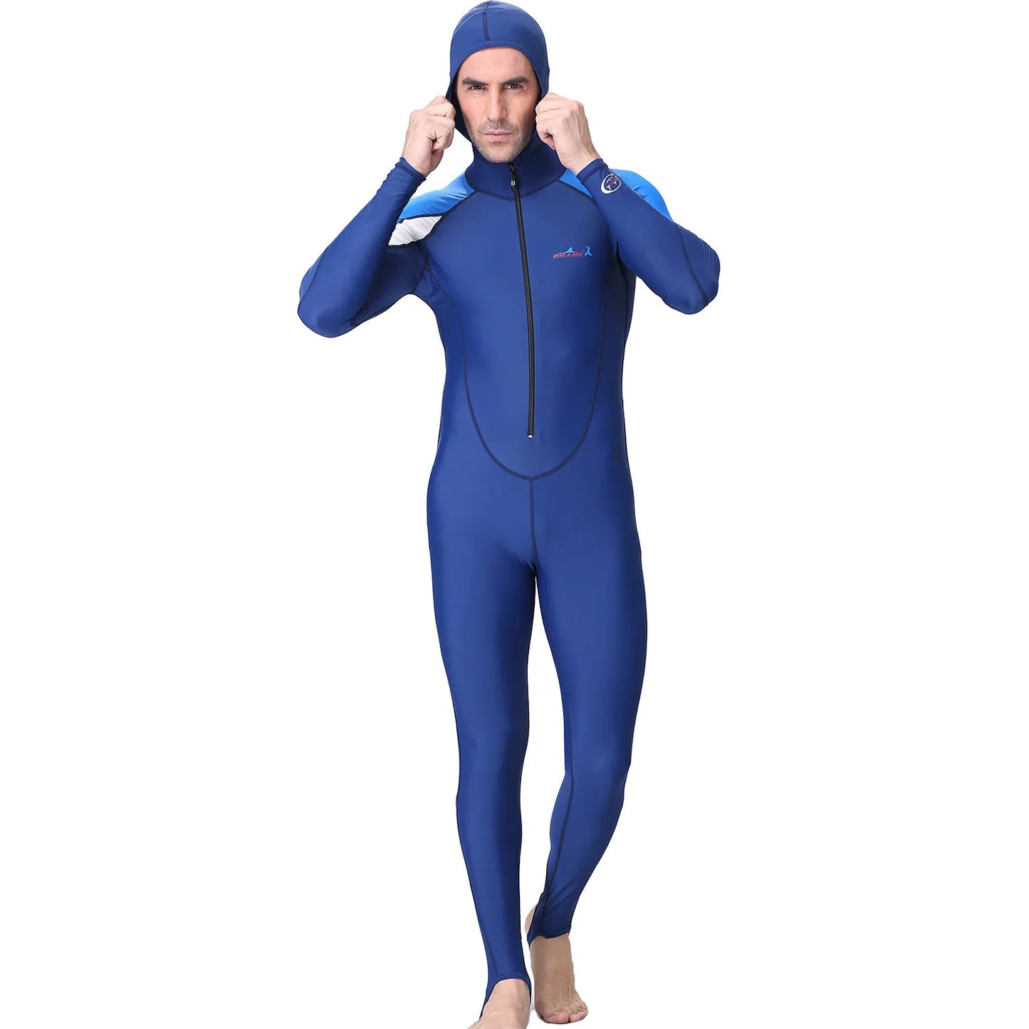 UPF 50+ Hooded One-Piece Rash Guard Wetsuit – Men & Women