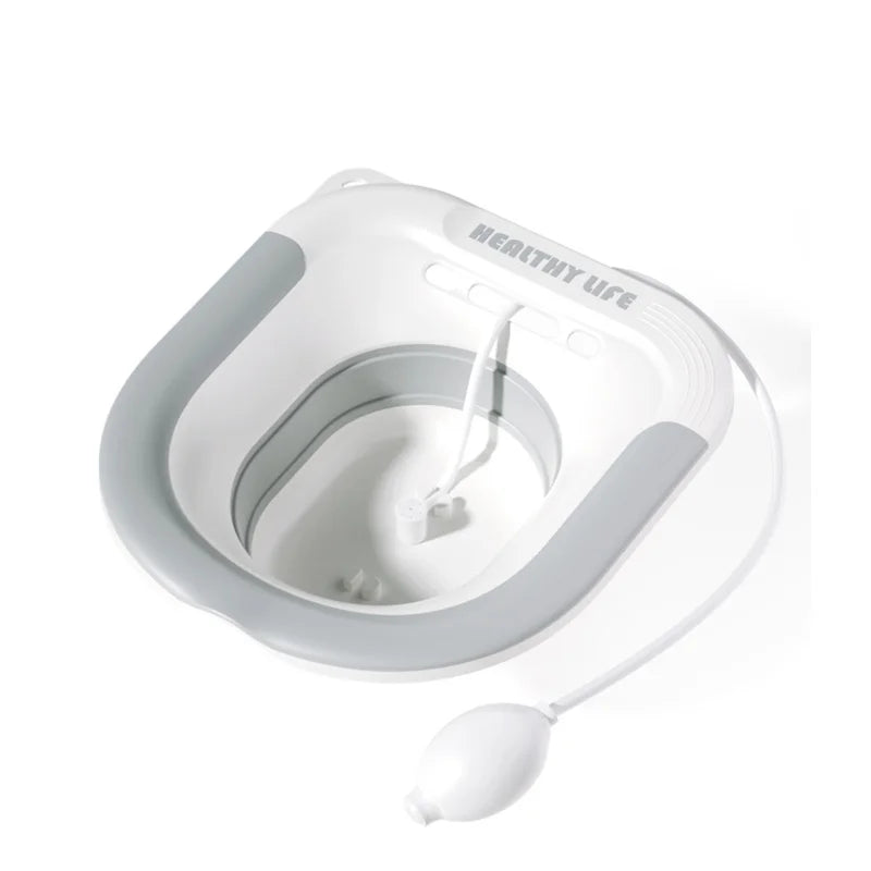 Bidet hemorrhoid toilet, suitable for postpartum pregnant women or hemorrhoids, foldable and hangable storage Private care clean Peaceful Pleasures Health and Wellness GRAY Other