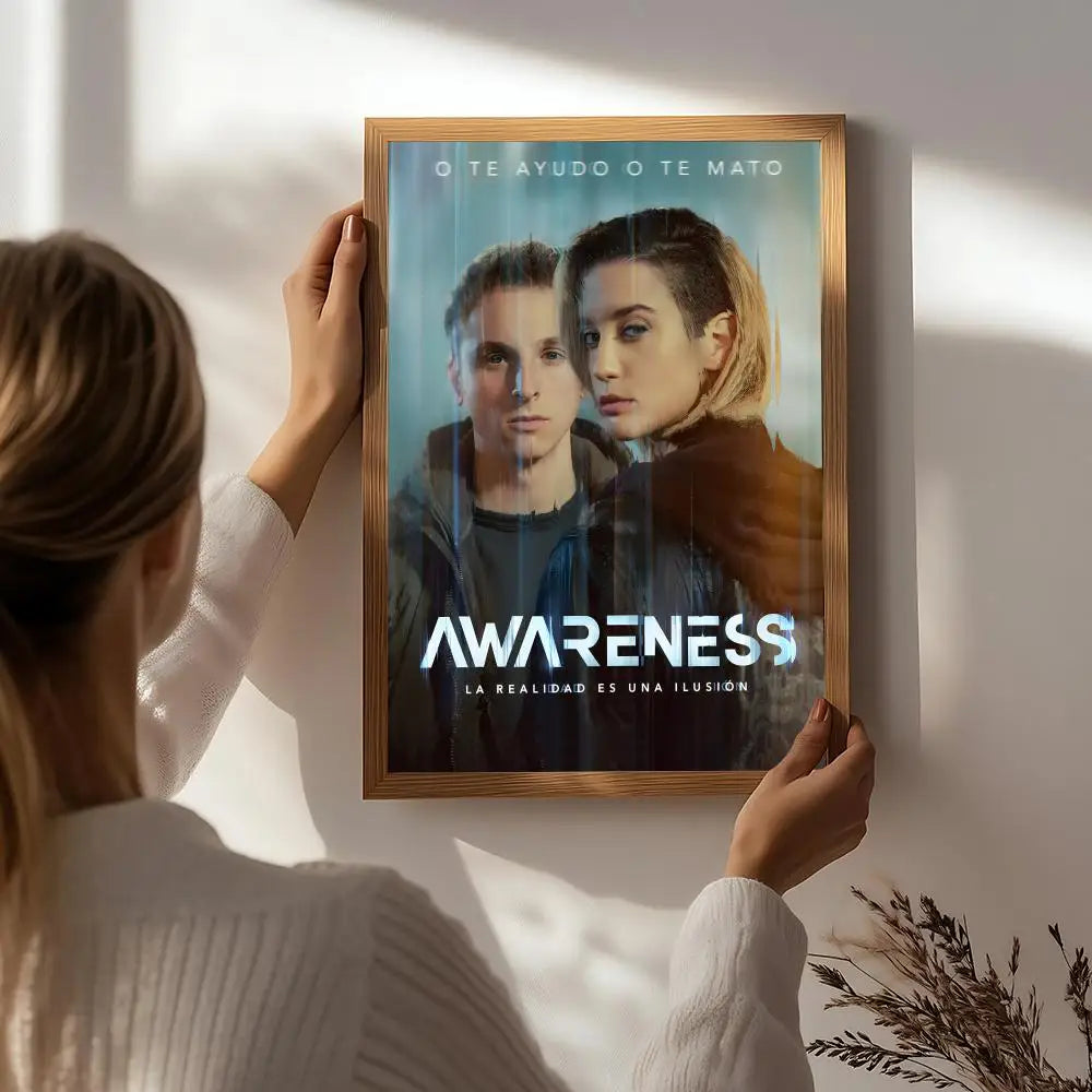 Movie A-Awareness Poster HD Self Adhesive Waterproof Wall Art Ideal for Home Office Dorm Bedroom Great Gift Peaceful Pleasures Health and Wellness White6 50X70cmNoframe