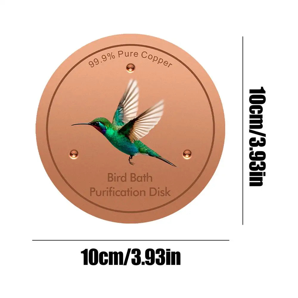Copper Bird Bath Purification Disc | Triple-Point Support