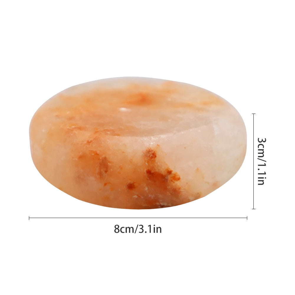Himalayan Pink Salt Massage Stones Set of 6 | Hand-Carved
