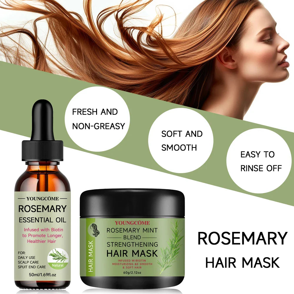 Rosemary Hair Care Set – Shampoo, Serum, Mask & Scalp Oil