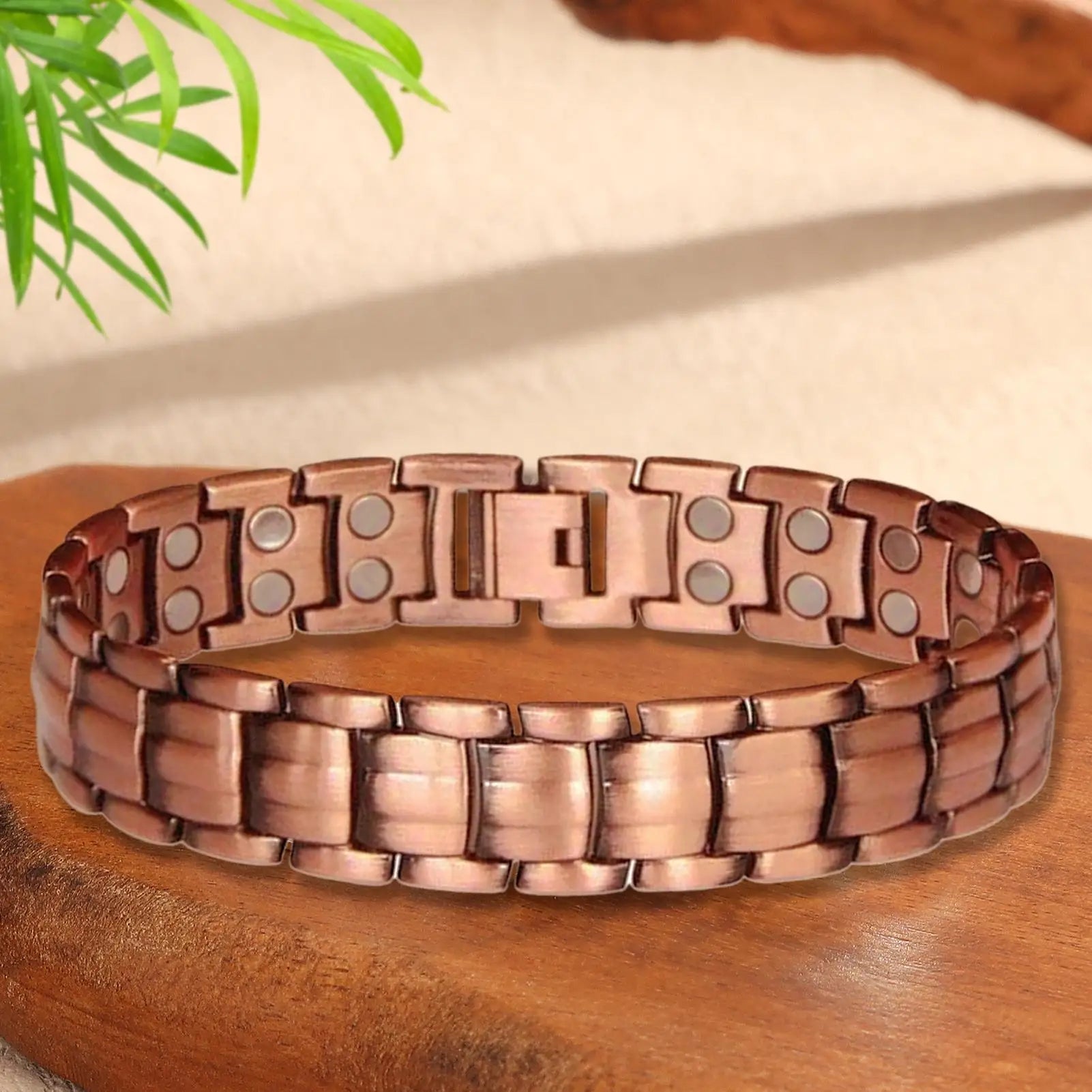 Pure Copper Magnetic Bracelet for Men | Wellness Jewelry Copper Magnetic Bracelet Peaceful Pleasures Health and Wellness