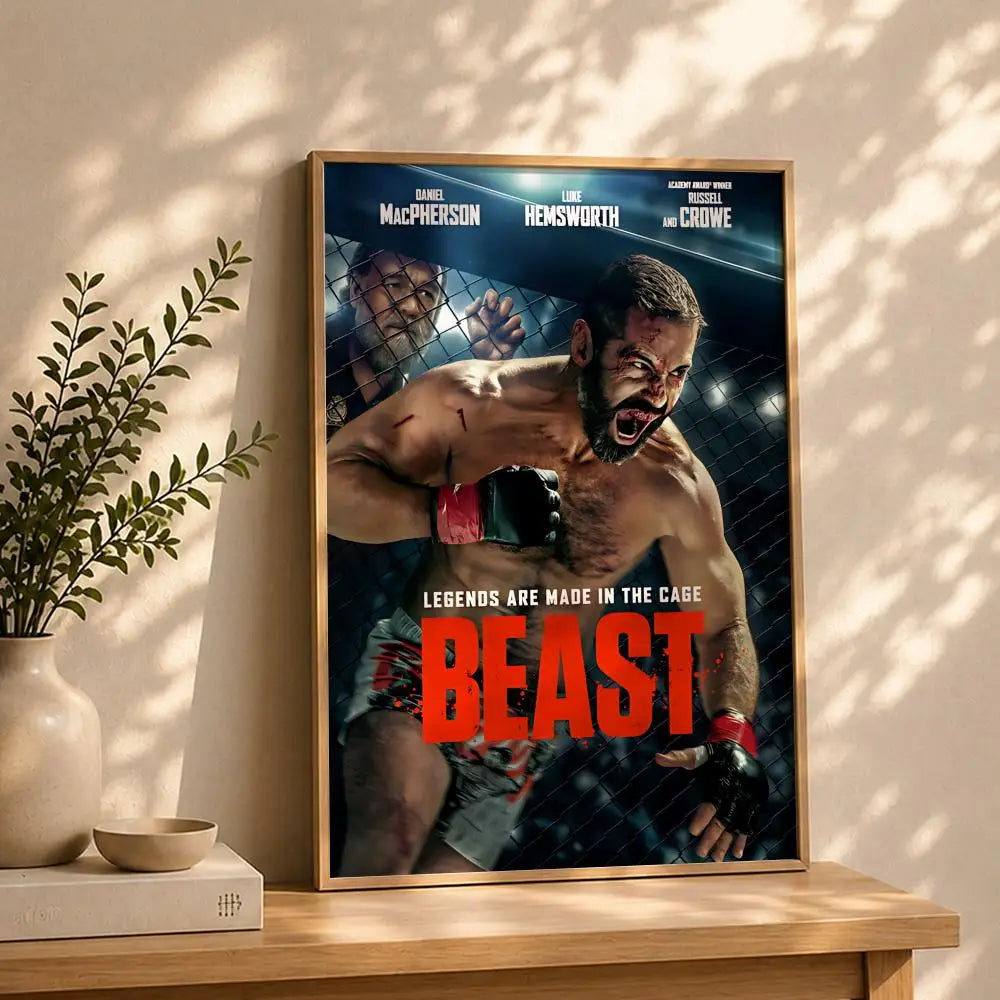 Movie-Beast HD Self-Adhesive Waterproof Wall Art Poster Wall Art Poster Peaceful Pleasures Health and Wellness White6 30X40cmNoframe