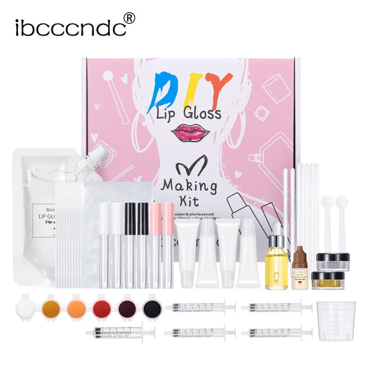 Handmade DIY Lip Gloss Kit Moisturizing Clear Lip Gloss Base Gel With Lipgloss Tubes Pigment Powder Glitter Flavor Essence Oils Peaceful Pleasures Health and Wellness
