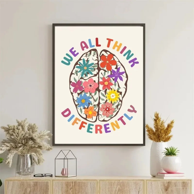Growth Mindset Mental Health Canvas Poster | Psychology Wall Art Canvas Wall Poster Peaceful Pleasures Health and Wellness