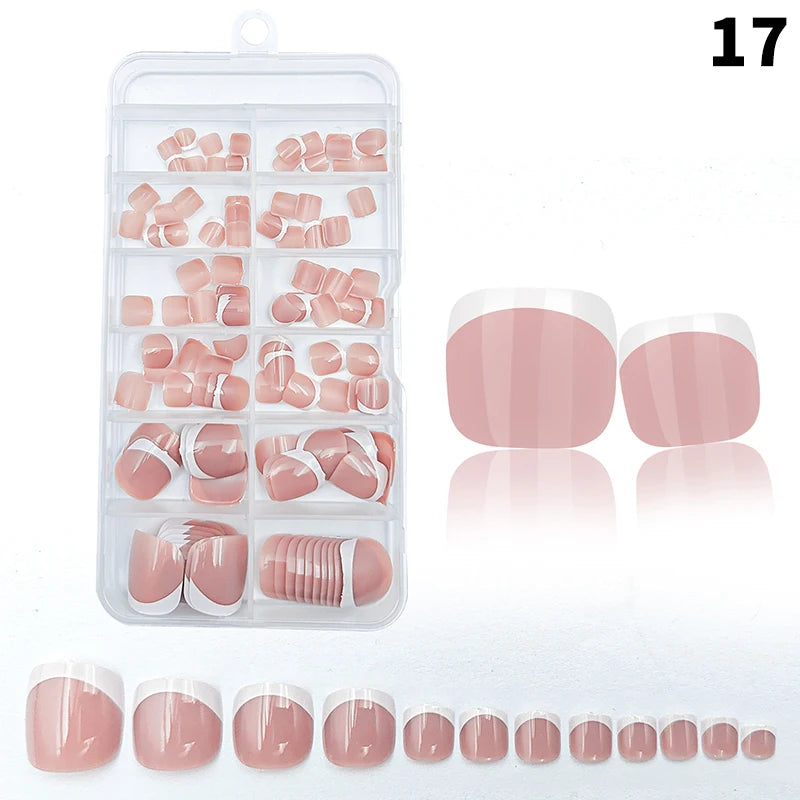 120pcs/box Nude Pink Matte French Press On Nails 12sizes Extra Long Square Full Cover Soft Gel False Nail Tips Nail Extension Peaceful Pleasures Health and Wellness BN BFS