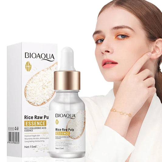 BIOAQUA Rice & Hyaluronic Acid Serum – Brightening Moisturizer Face Serum Oasis Select 15ml 15ml