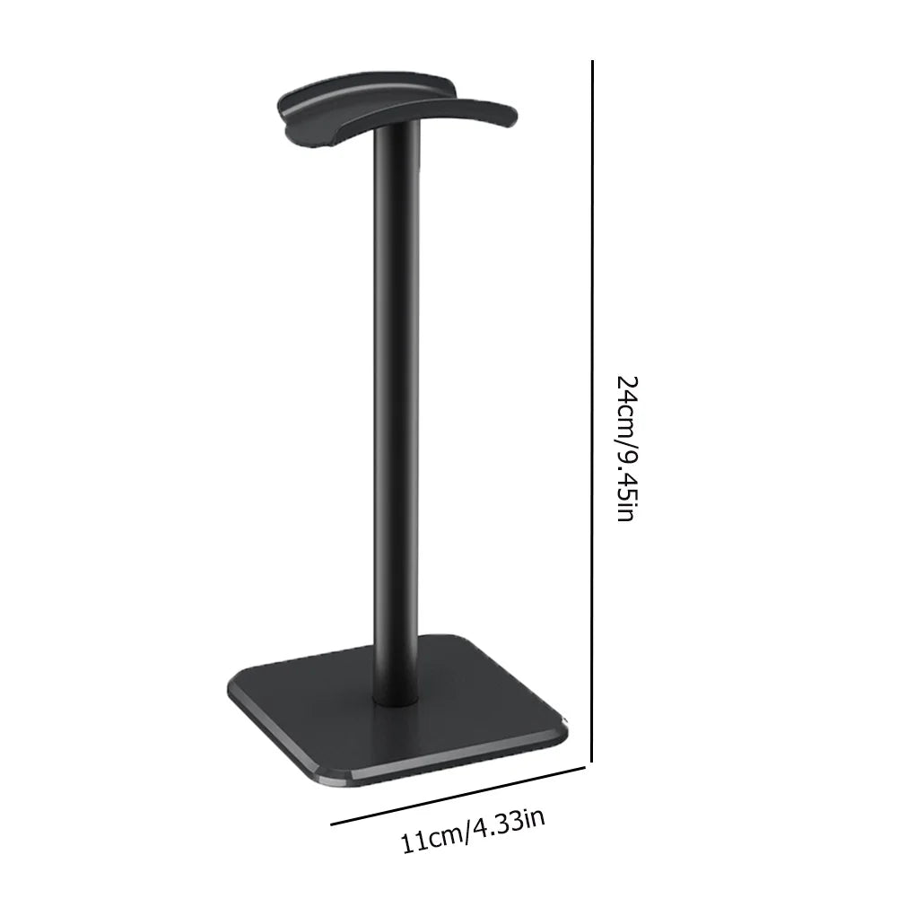 Aluminium Alloy Headphone Stand Rack Space Saving Desktop Organizer Display Earphone Mount Hanger Headset Support Stand Peaceful Pleasures Health and Wellness