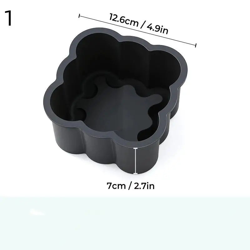 Silicone Cake Mold – Heart Star Flower Shapes | Baking Tool
