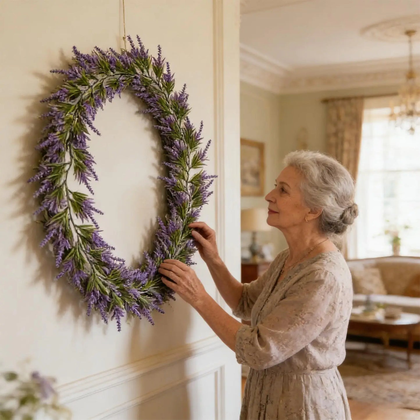 Lavender Garland 70.9" Artificial Floral Garland – Wedding & Party Artificial Flower Garland Peaceful Pleasures Health and Wellness