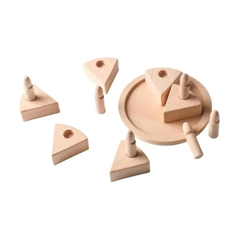 Wooden Beech Cake Pretend Play Toy | Removable Parts – Kids 3+