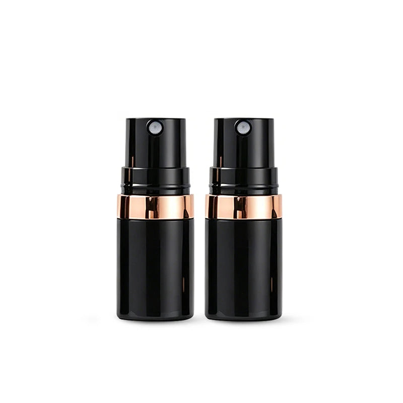 Plastic Pump Bottle Vacuum Pump Bottle Travel Bottling Container Black Lightproof Airless Spray Bottle Lotion 15ml 30ml 50ml Peaceful Pleasures Health and Wellness A-Spray-5ml-2pcs
