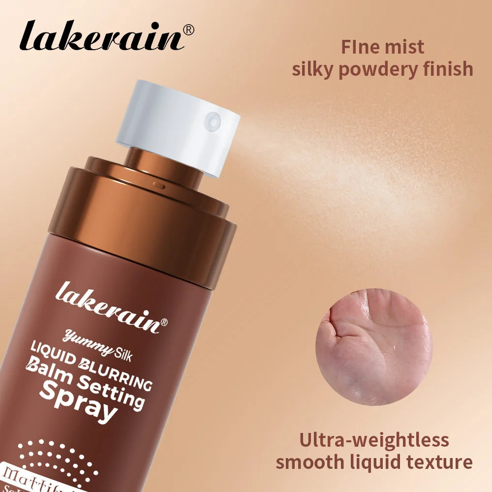 Lakerain Liquid Blurring Balm Setting Spray Long Lasting Moisturizing Repairing Oil Control Matte Blurred Finish Setting Spray Peaceful Pleasures Health and Wellness