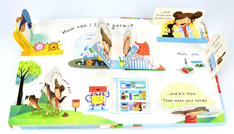 Usborne What Germs Lift-the-flap Book Interactive Pop-up Science