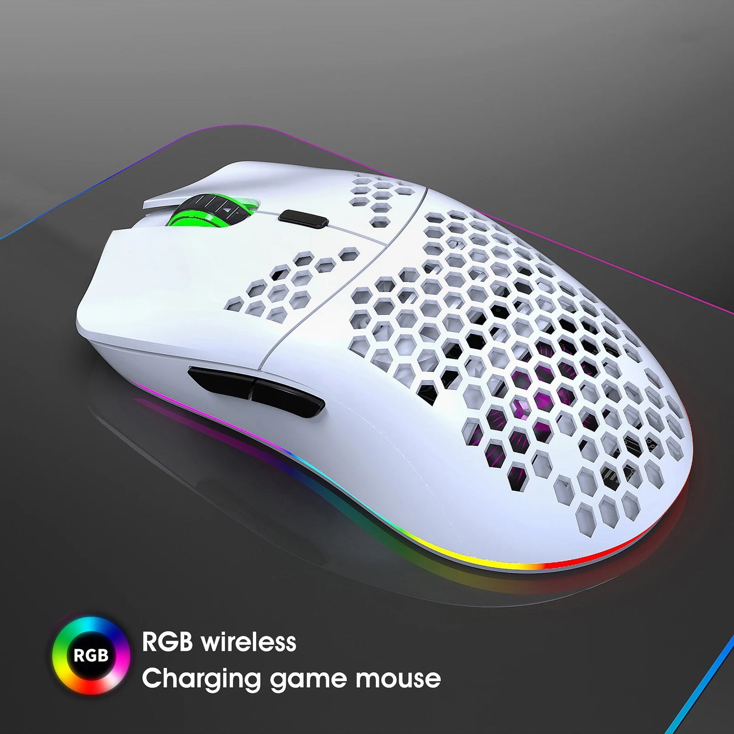 HXSJ T66 RGB Wireless Gaming Mouse | 2.4G, 3600 DPI, Ergonomic