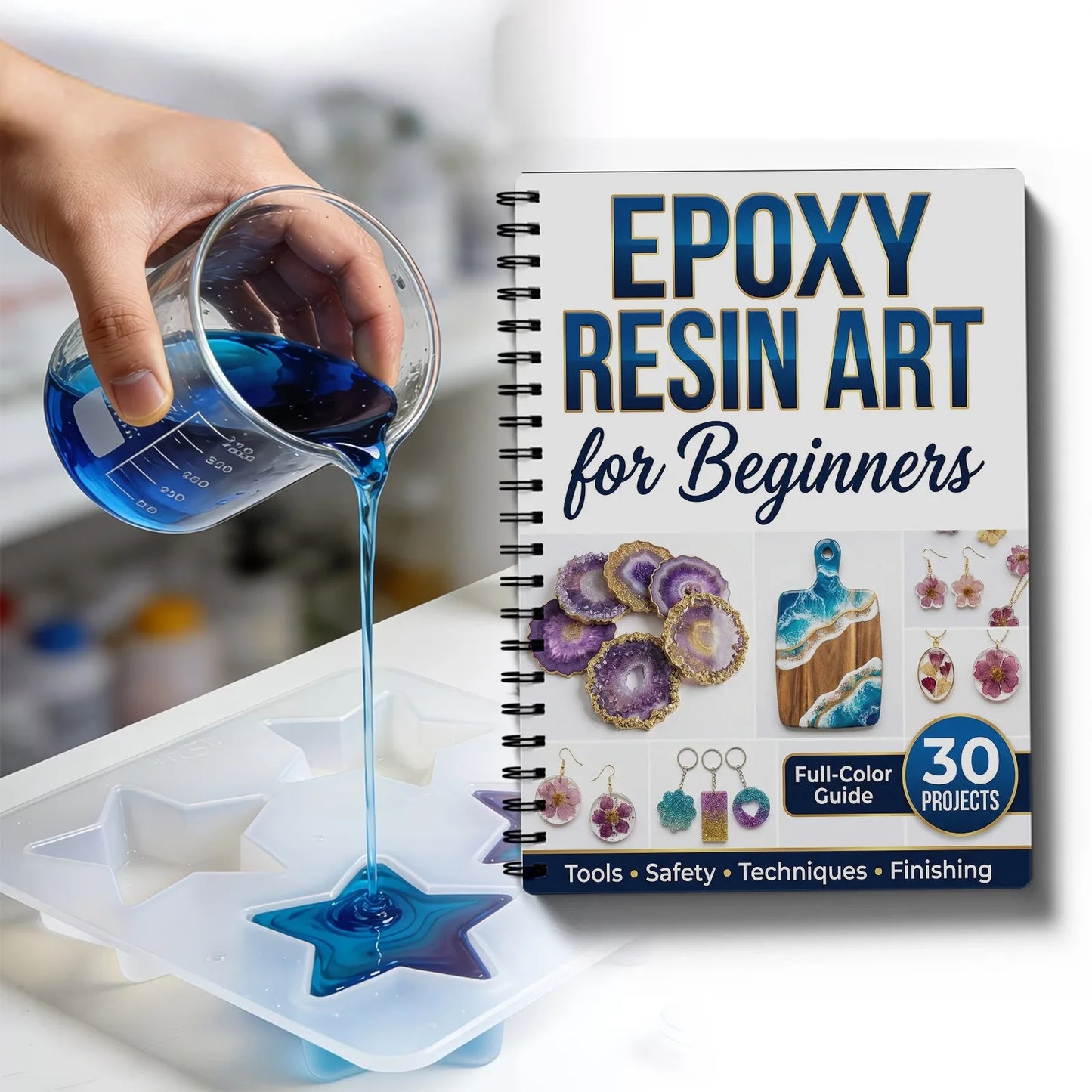 Epoxy Resin Art Book Guide Learn Craft Techniques Beginners Home