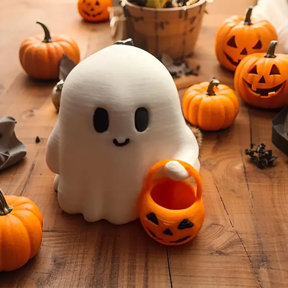 3-Piece Halloween Ghost Pumpkin Resin Desk Decor Set | Gift