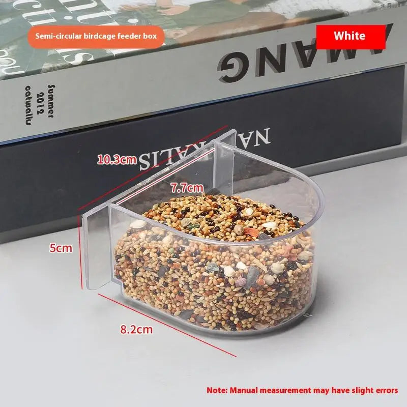 Large Anti-Splash Bird Feeder Box for Parrots & Small Birds
