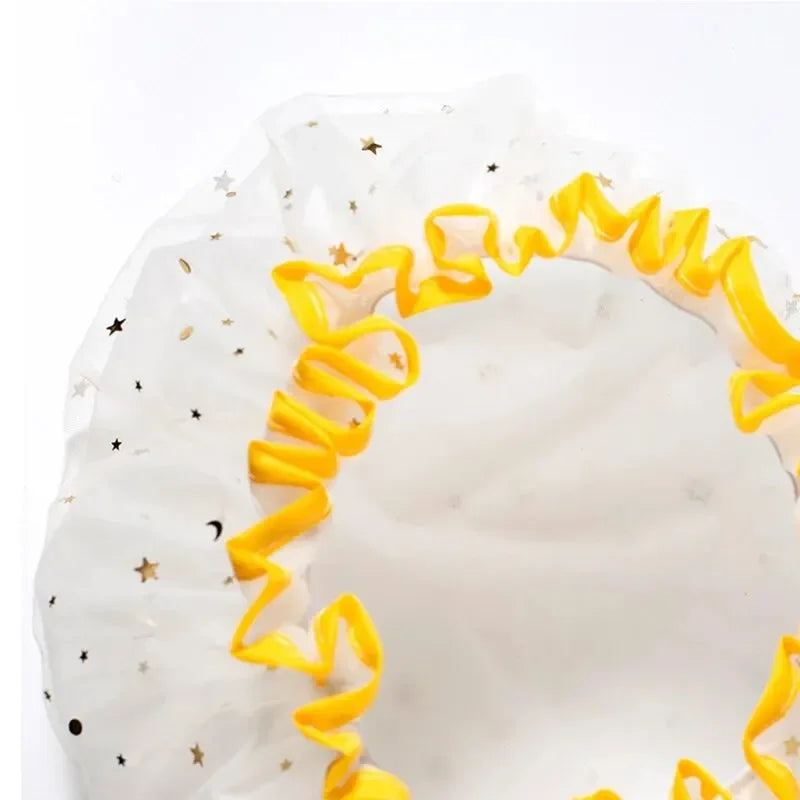 Double-Layer Waterproof Shower Cap | PVC & EVA Bathing Hat