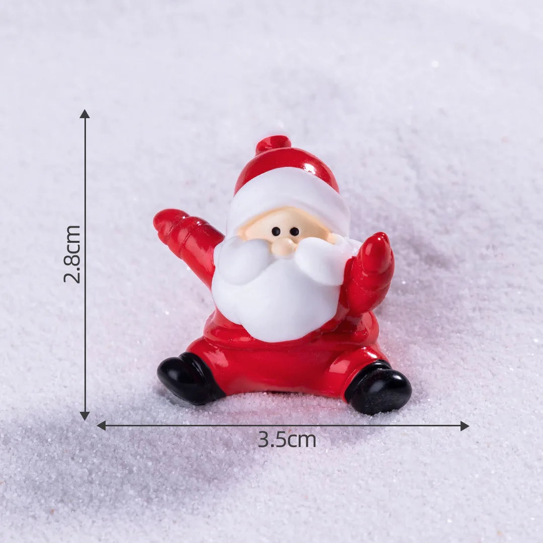 Creative Mini Santa Claus Elk Snowman Christmas Tree Resin Car Home Ornaments Micro Landscape Decoration DIY Accessories Gifts Peaceful Pleasures Health and Wellness 8