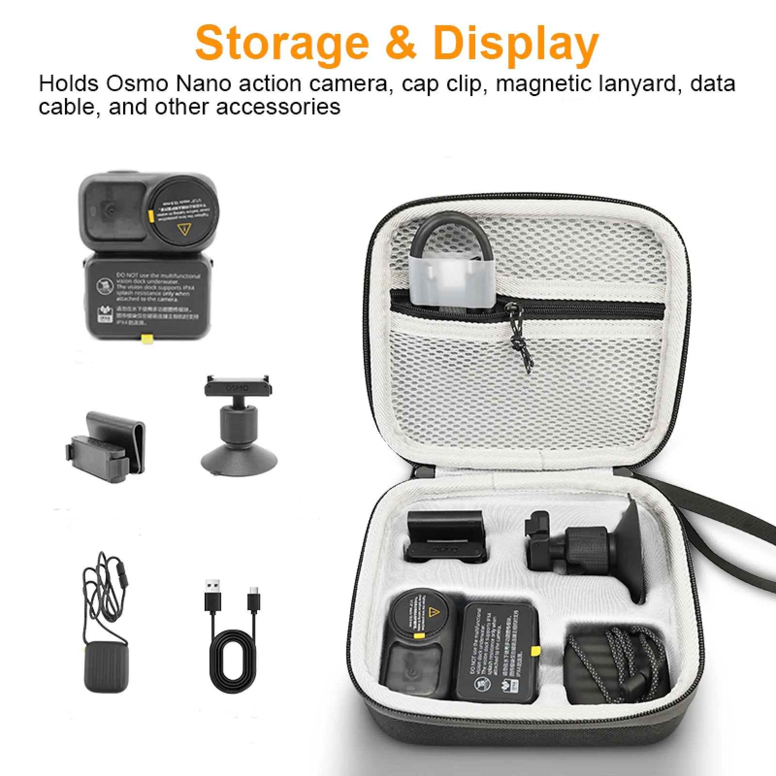 Portable Mini Case For DJI Osmo Nano Oxford Cloth + EVA + Lycra Waterproof Organizer Bag Storage Case Protection Accessories Peaceful Pleasures Health and Wellness