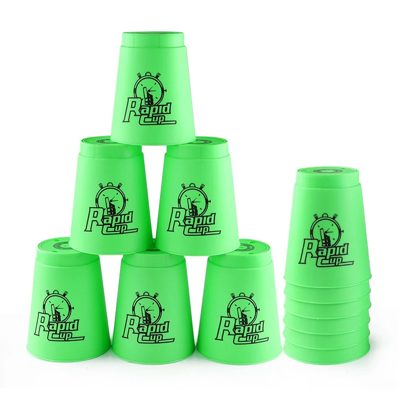 Four Colours Quick Stacks Cups Speed Cup Stacking Game Training Fast