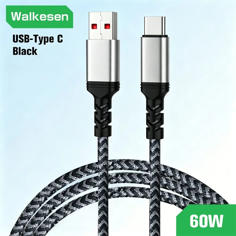 USB-C to USB-C 60W Fast Charging Cable 1m–8m Nylon Braided