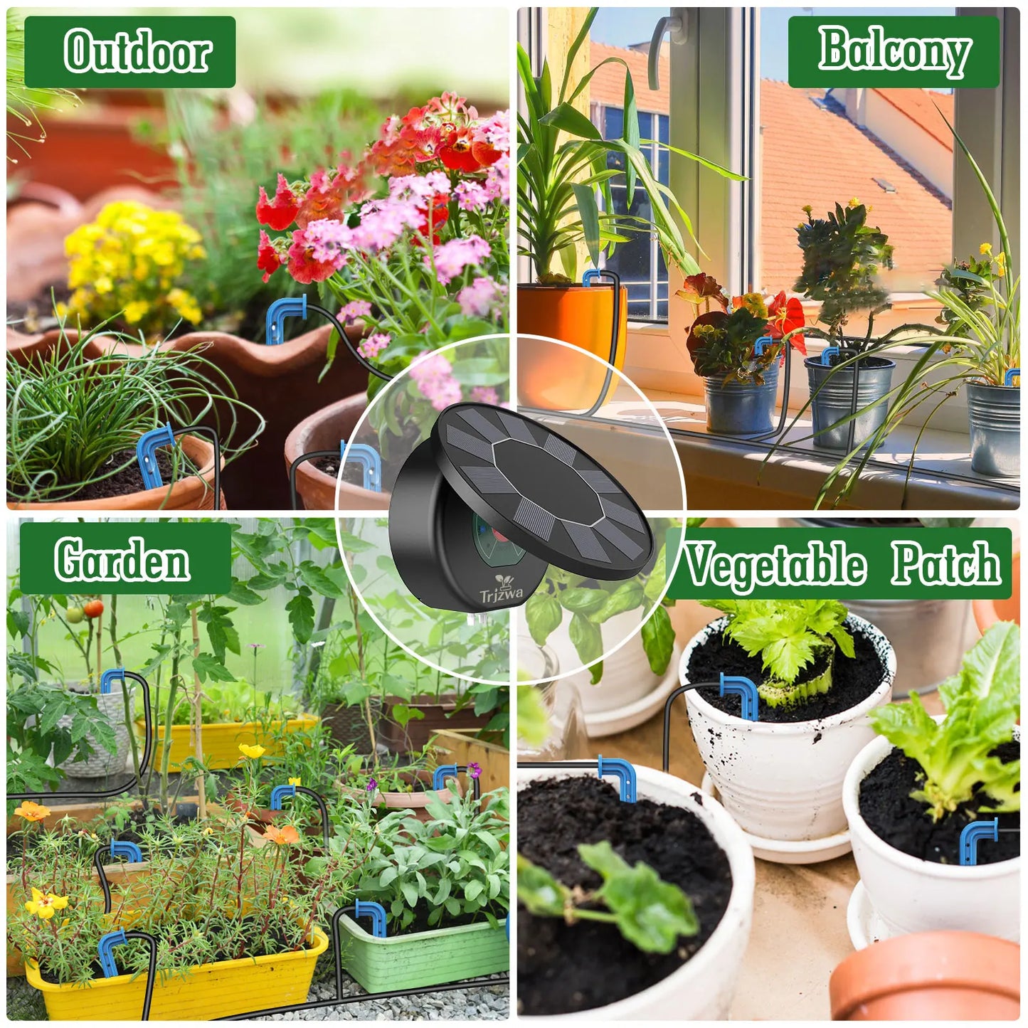 Solar Drip Irrigation System – Auto Plant Watering Kit & Timer