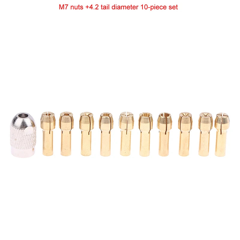 1Set M8 M7 Nuts Drill Chucks Adapter Mini Drill Chucks For Chuck Adapter Micro Collet Brass Power Rotary Tool Peaceful Pleasures Health and Wellness A4