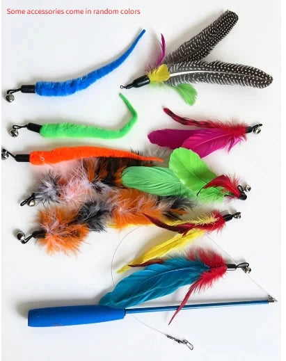 Replacement Cat Feather Toy Head Retractable Stick Products