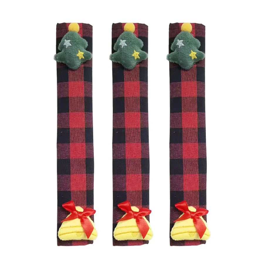 Christmas Fridge Handle Covers | 3D Holiday Designs, 8-Pack