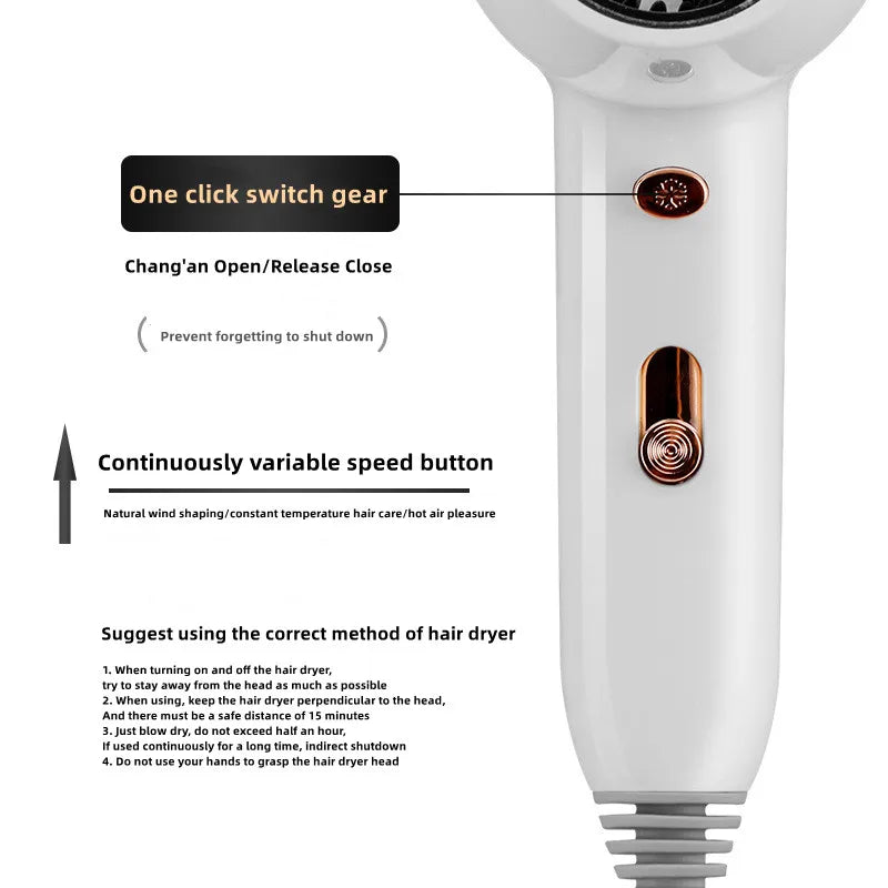 Non Perforated Wall Mounted Hair Dryer 1300W High-Power Fast Drying Negative Ion Hotel And Guesthouse Home Bathroom Hair Dryer Peaceful Pleasures Health and Wellness