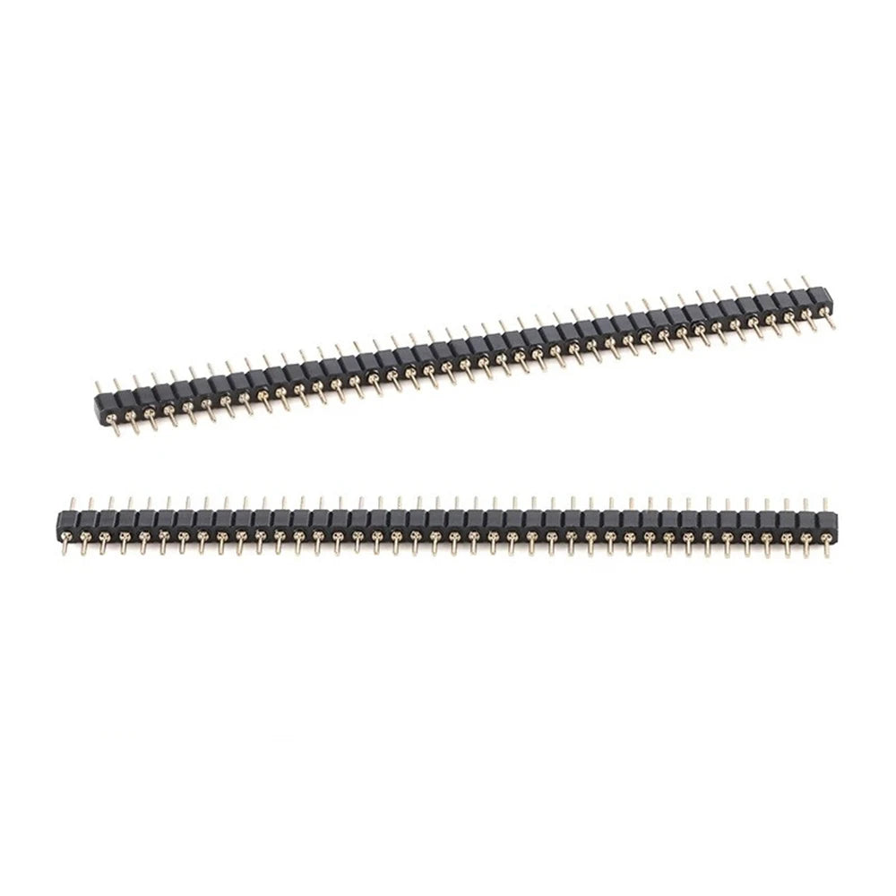 10pcs 2.54mm Pitch Gold Plated Male 40P 1*40 Round Pin Header Strip Hole Single Row Straight Socket Connector Peaceful Pleasures Health and Wellness