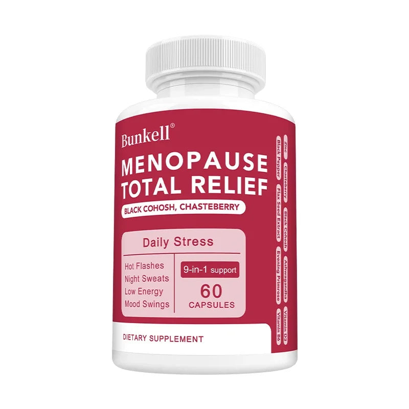 9-in-1 Herbal Menopause Supplement for Women - Hormone Balance Capsules for Night Sweats Hot Flashes & Mood Swings, Vegan Peaceful Pleasures Health and Wellness 60 count-1 bottle