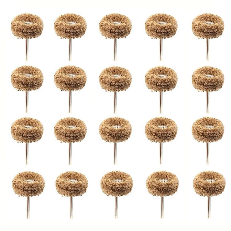 10 Mini Drill Abrasive Brush Nylon Buffing Polishing Wheel Dremel