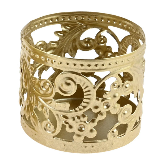 Gold Geometric Hollow Iron Candle Holder | Wedding & Dinner Decor Candle Holder Oasis Select