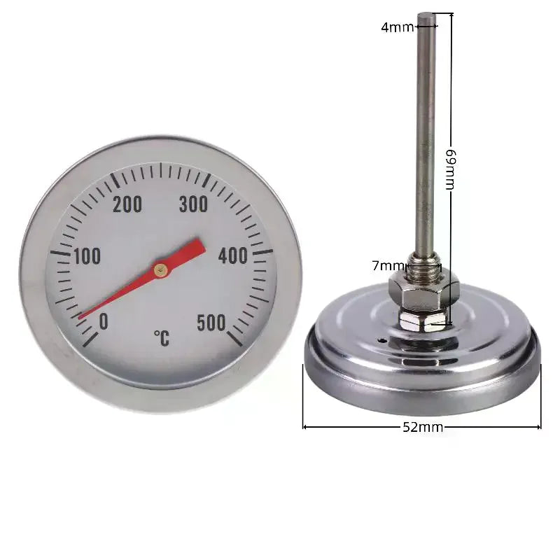 Stainless Steel Oven & BBQ Dial Thermometer 0–500°C Oven Dial Thermometer Peaceful Pleasures Health and Wellness