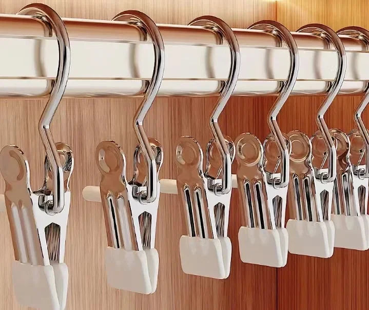 Wardrobe Wardrobe Organizer Clothes Laundry Portable Hangers Stainless Steel Clothespins Assembly Closet for Clothes Hanger Home Peaceful Pleasures Health and Wellness white 15pcs