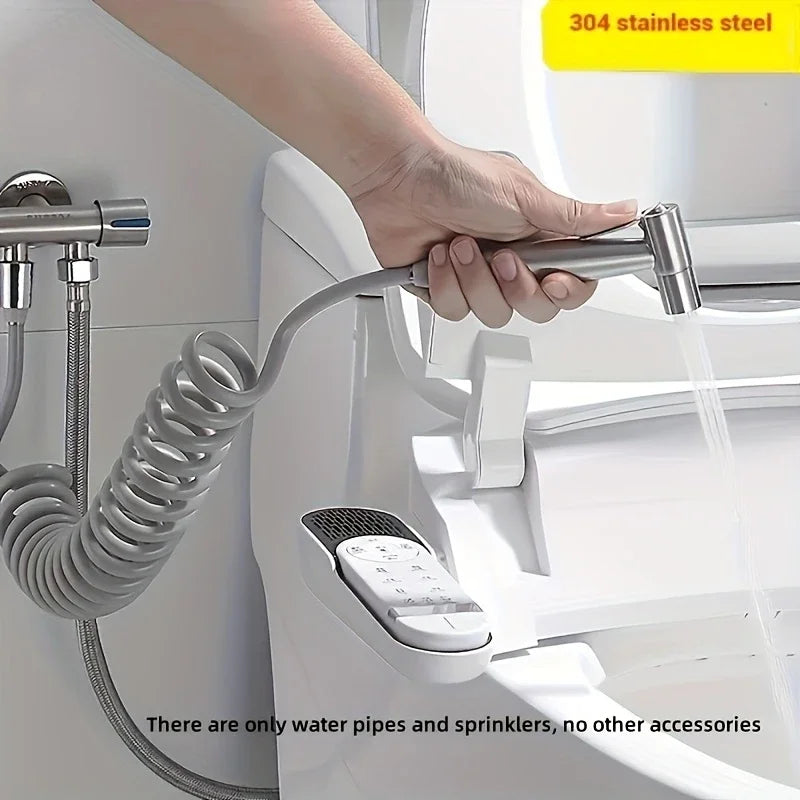 High-Pressure Handheld Bidet Spray Kit – Stainless Steel
